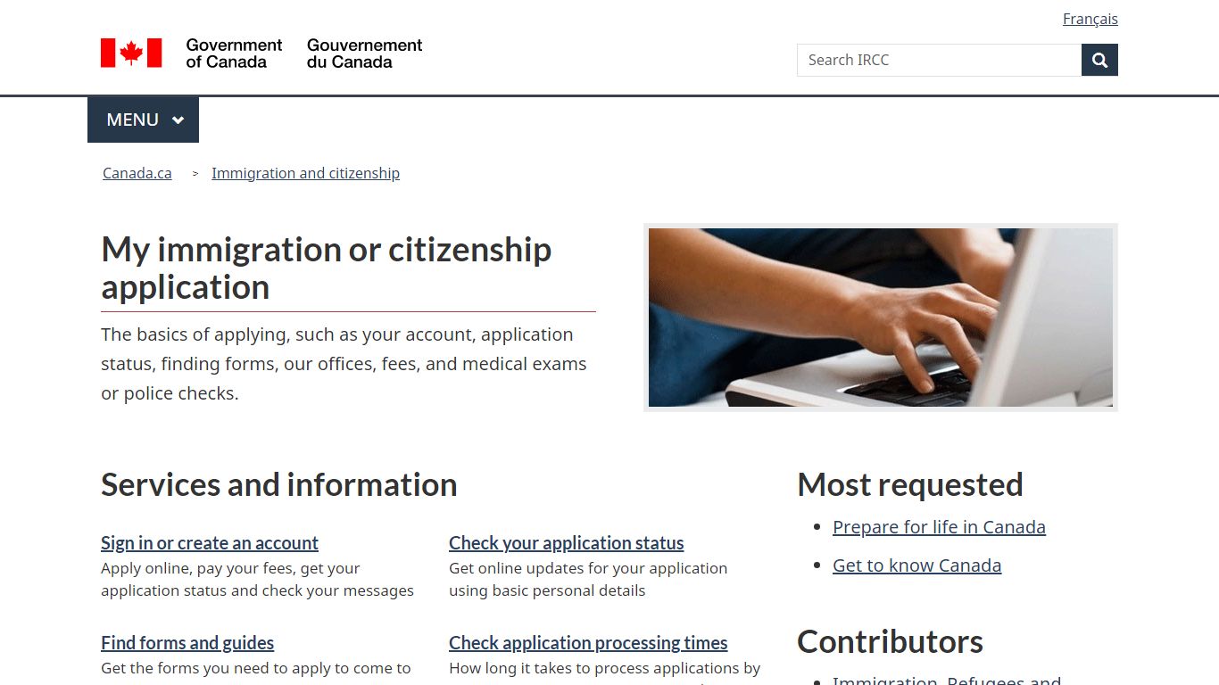 My immigration or citizenship application - Canada.ca