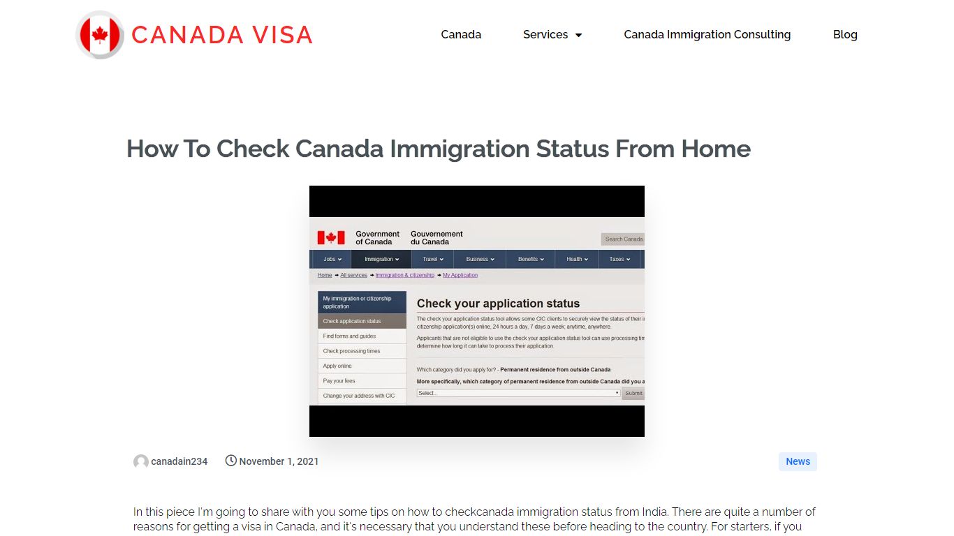 How To Check Canada Immigration Status From Home